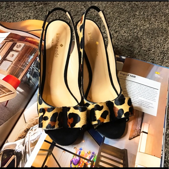 kate spade Shoes - ♠️  🛑SOLD!!!! Kate Spade Bow Leopard Heels  ♠️